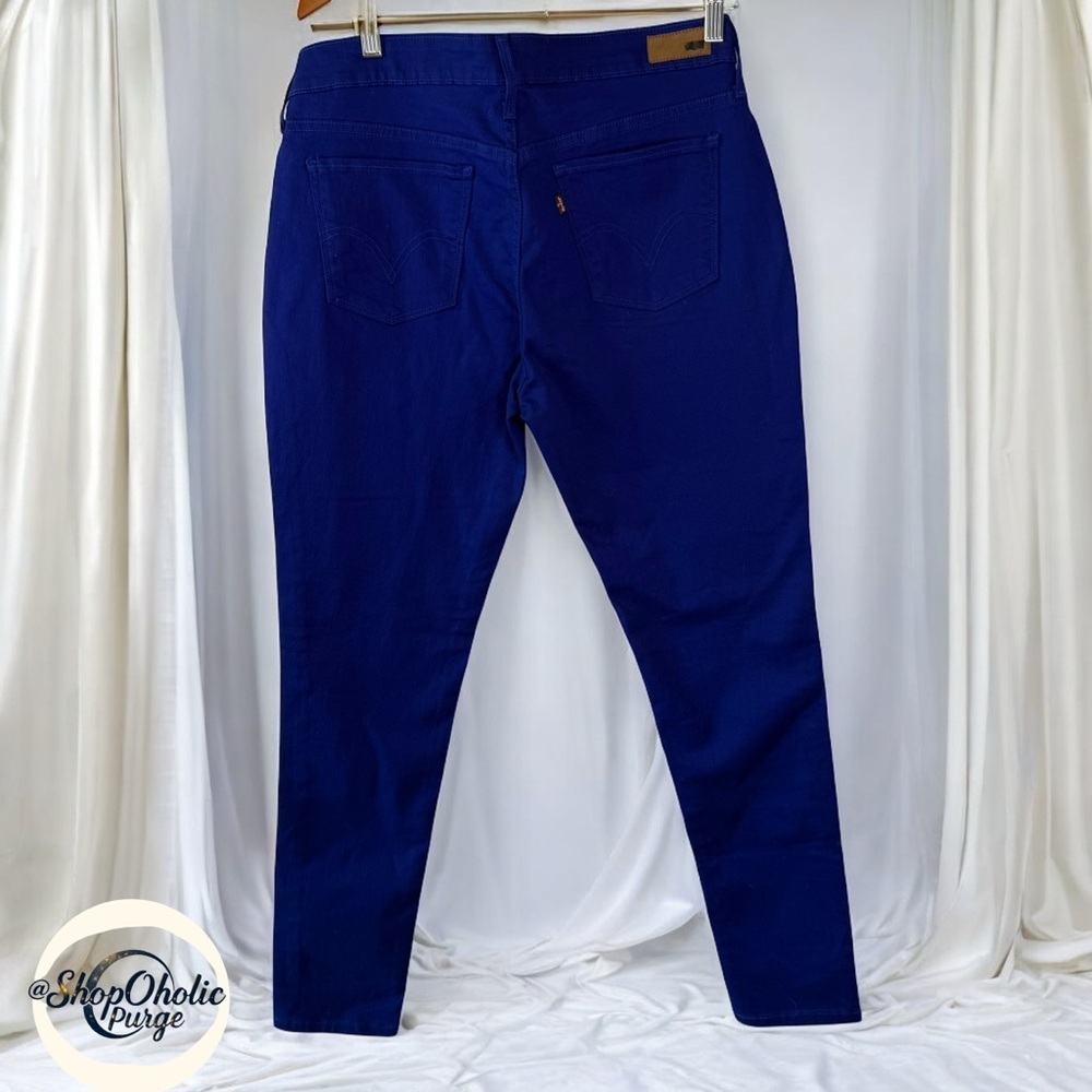 Levi’s So Slimming Royal Blue Skinny Jeans NWOT Size 32 - Picture 5 of 11